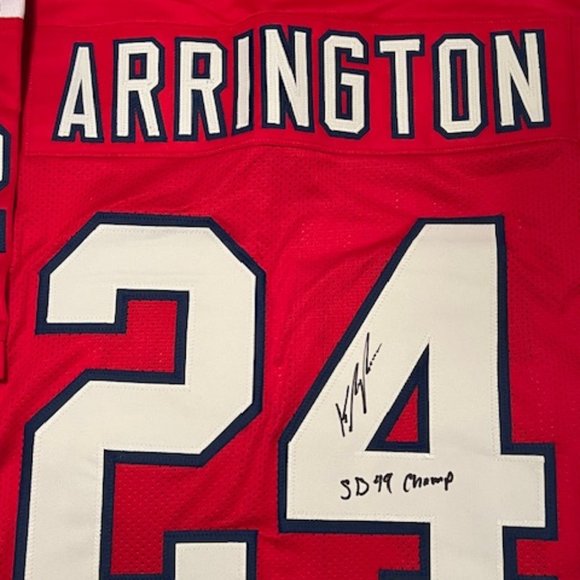 #24 New England Patriots Red Custom Jersey - Picture 1 of 2